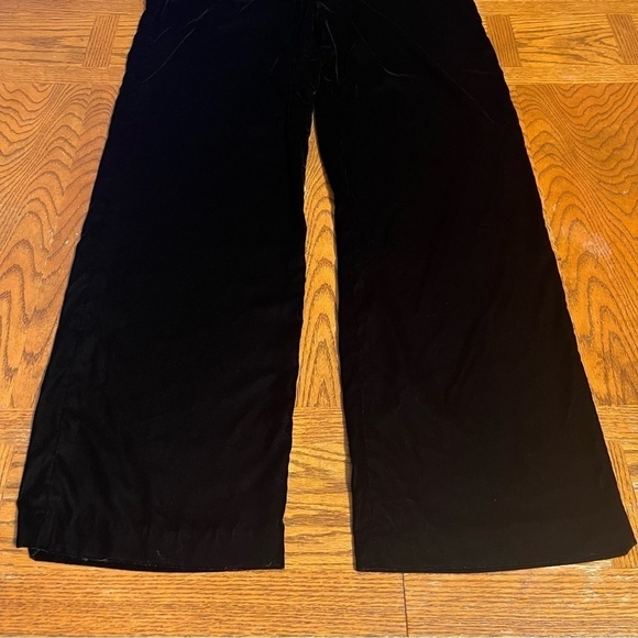Zara Women's Velvet High Waist Trouser Pants in Black Sz L Style 2731/305/800 - Picture 10 of 15